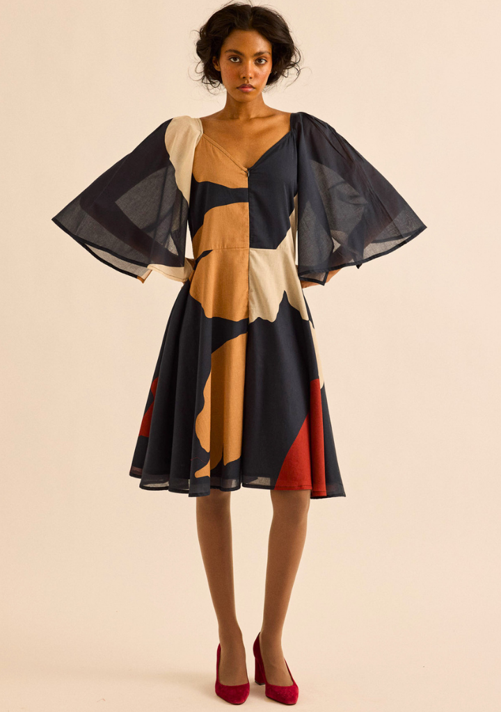 Black Pansy Dress