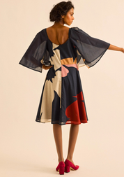 Black Pansy Dress