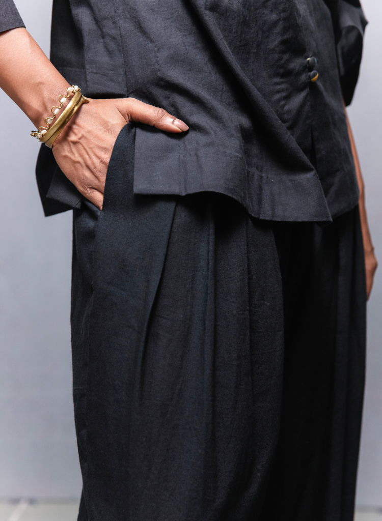 Black Pleated Pants