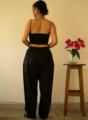 Black Silk Pants