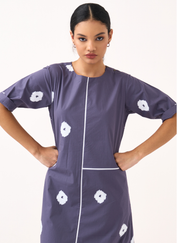 Block Back Pleat Dress