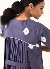 Block Back Pleat Dress