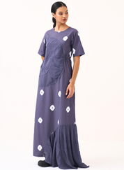 Block Print Drawstring Dress