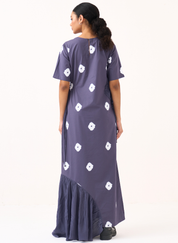 Block Print Drawstring Dress