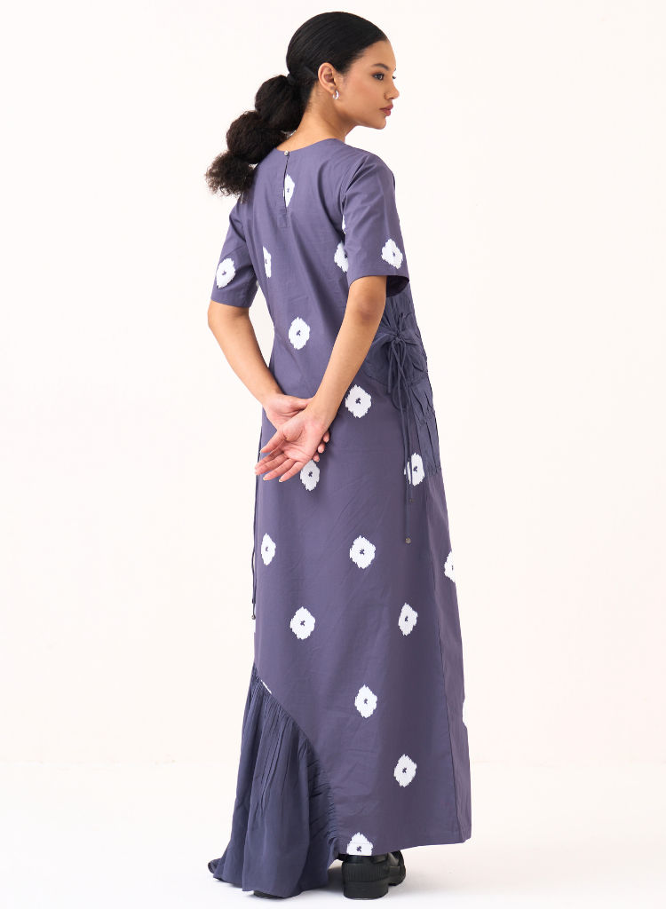 Block Print Drawstring Dress