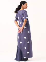 Block Print Drawstring Dress