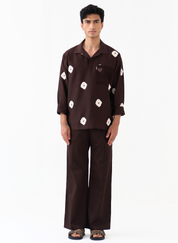 Block Print V-Neck Shirt