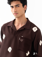Block Print V-Neck Shirt