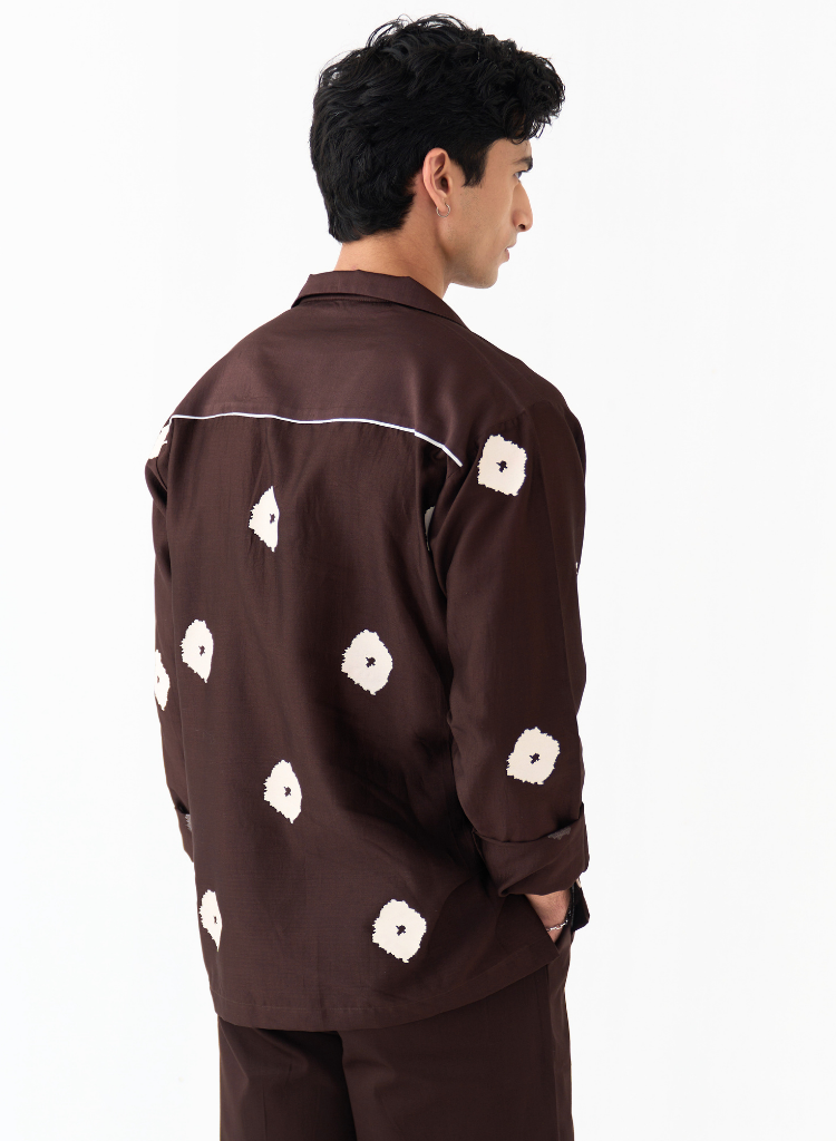 Block Print V-Neck Shirt