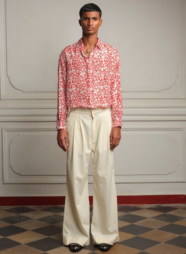 Block Printed Silk Shirt