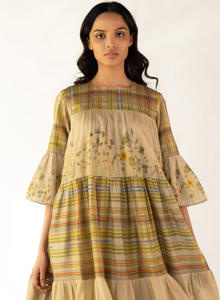 Bloom Check Dress