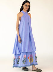 Blue Nordic Scarf Dress