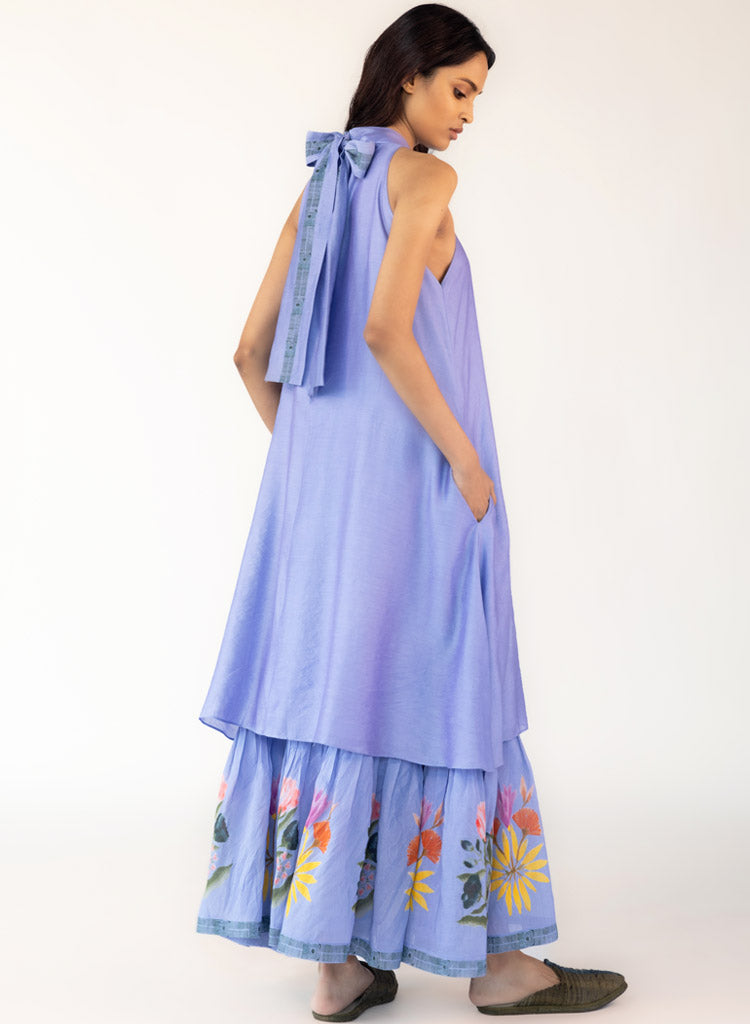 Blue Nordic Scarf Dress