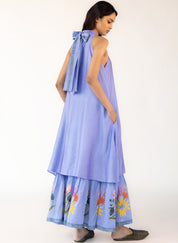 Blue Nordic Scarf Dress