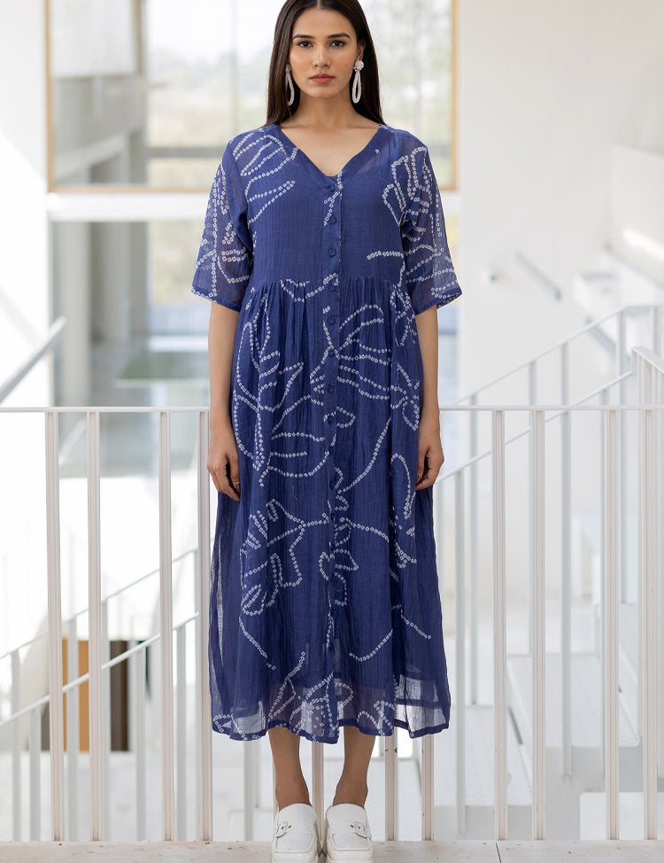 designer bandhani dress Bandhani