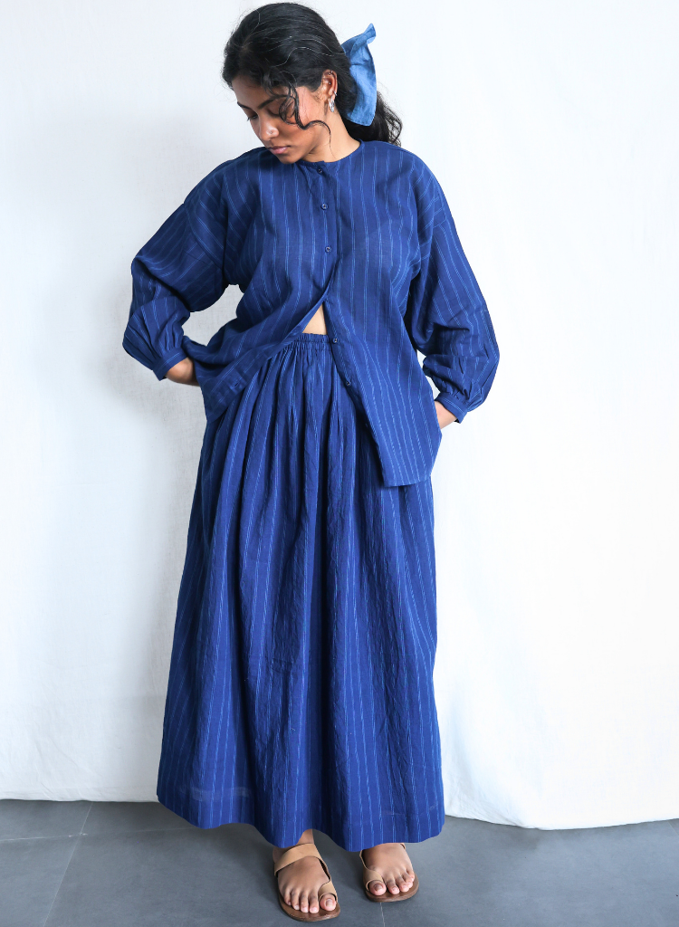 Blues Within Oversized Shirt