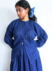 Blues Within Oversized Shirt