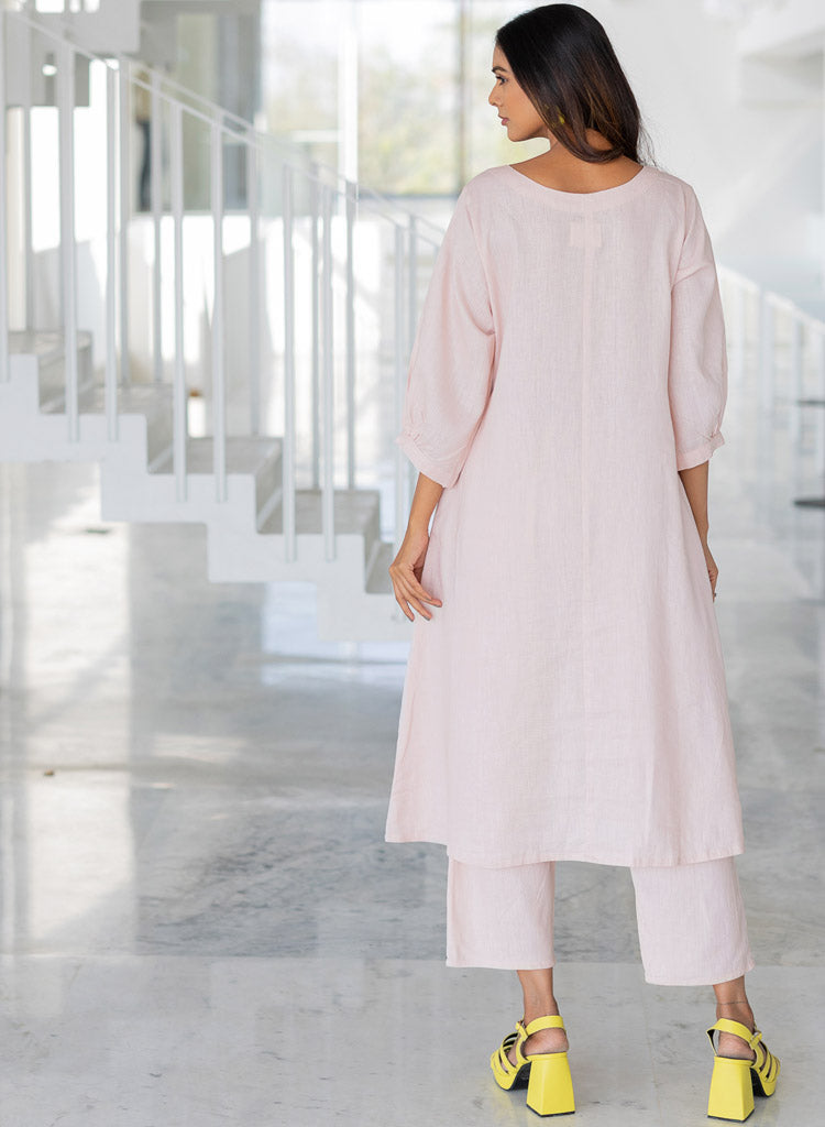 Blush Appliqué Kurta