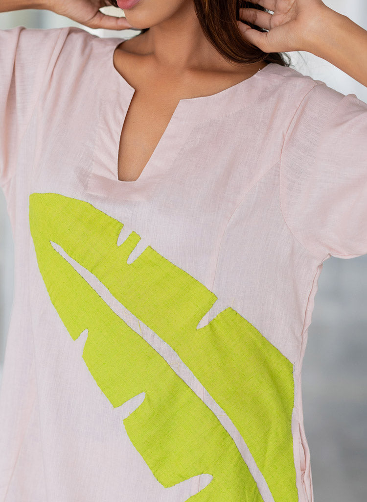 Blush Appliqué Kurta Set