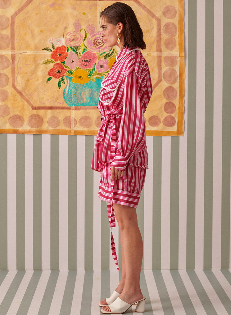 Blush Stripes Uniform Shirt