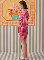 Blush Stripes Uniform Shirt