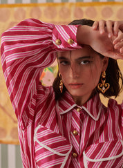 Blush Stripes Uniform Shirt