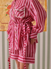 Blush Stripes Uniform Shirt