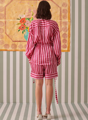 Blush Stripes Uniform Shirt