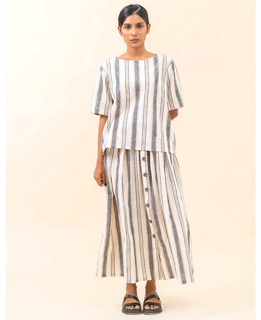 Striped Skirt Set