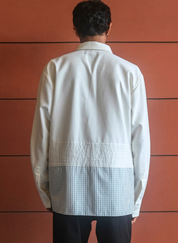 Bone White Pleated Shirt