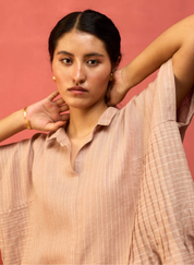 Bonnie Pleated Stripe Top