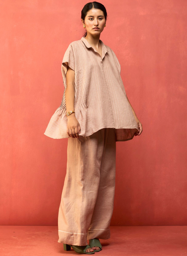 Bonnie Pleated Stripe Top