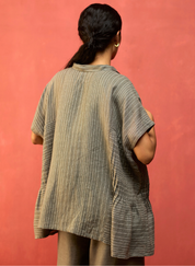 Bonnie Pleated Stripe Top