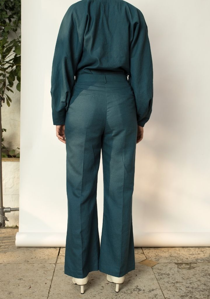 Dramatic Sleeve Blouse Set