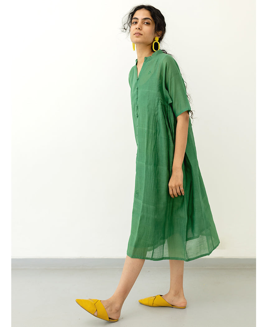 Bottle-Green-Chanderi-Dress-A.jpg