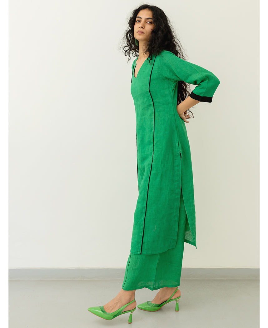 Bottle Green Kurta