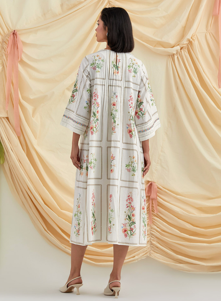 Bouquet Pleated Dress