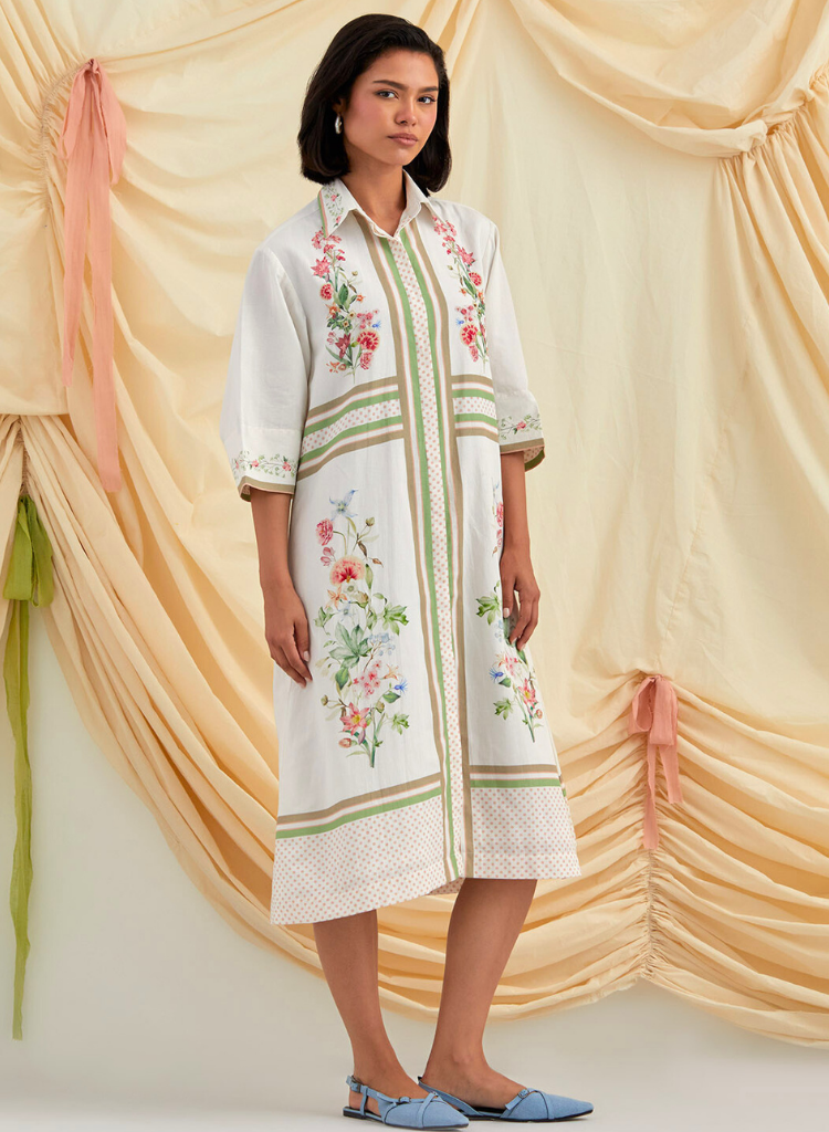 Bouquet Shirt Dress