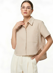Boxy Cropped Shirt