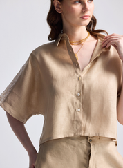Boxy Shirt with Lace
