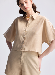 Boxy Shirt with Lace