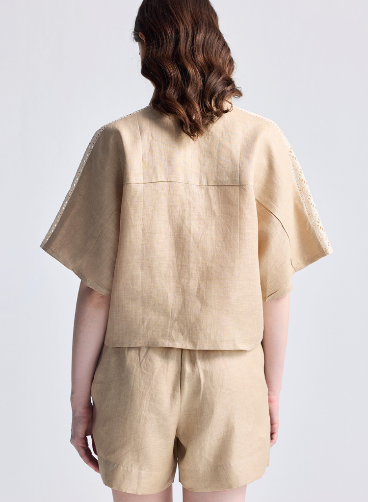 Boxy Shirt with Lace