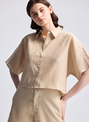 Boxy Shirt with Lace Set