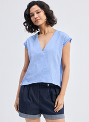Boxy V-Neck Top