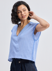 Boxy V-Neck Top