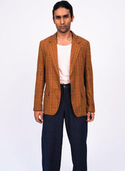 Brown Check Blazer