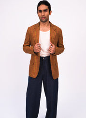 Brown Check Blazer