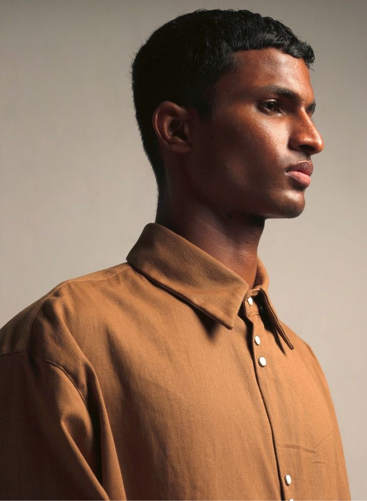 Brown Cotton Shirt