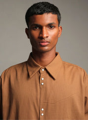 Brown Cotton Shirt