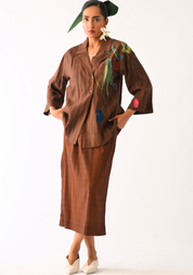 Brown Midi Skirt